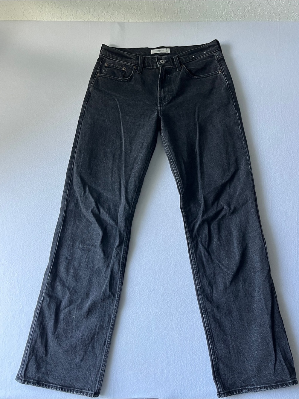 Abercrombie & Fitch Black Flare Wide-Leg Jeans
